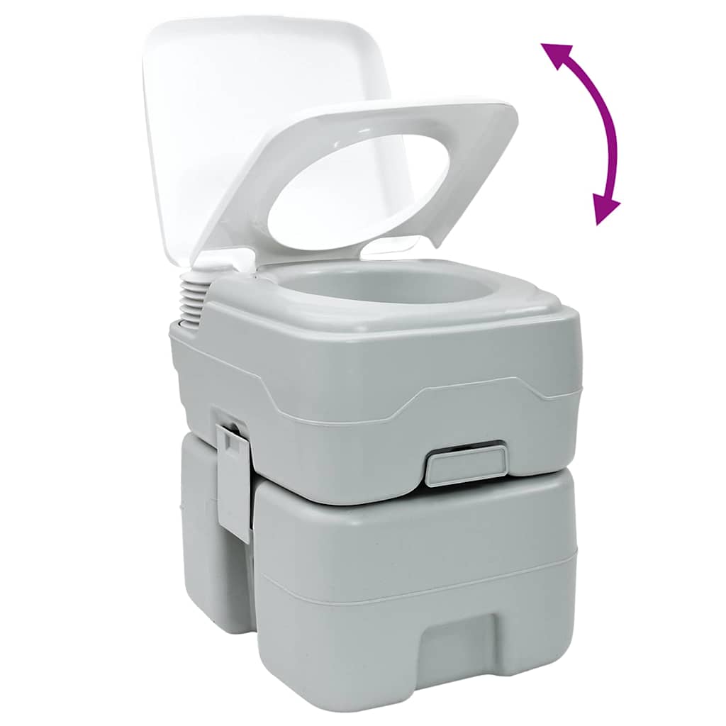 Campingové Wc Šedá A Bílá 41,5 X 36,5 X 42 Cm Polyethylen