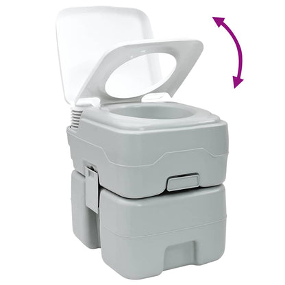 Campingové Wc Šedá A Bílá 41,5 X 36,5 X 42 Cm Polyethylen