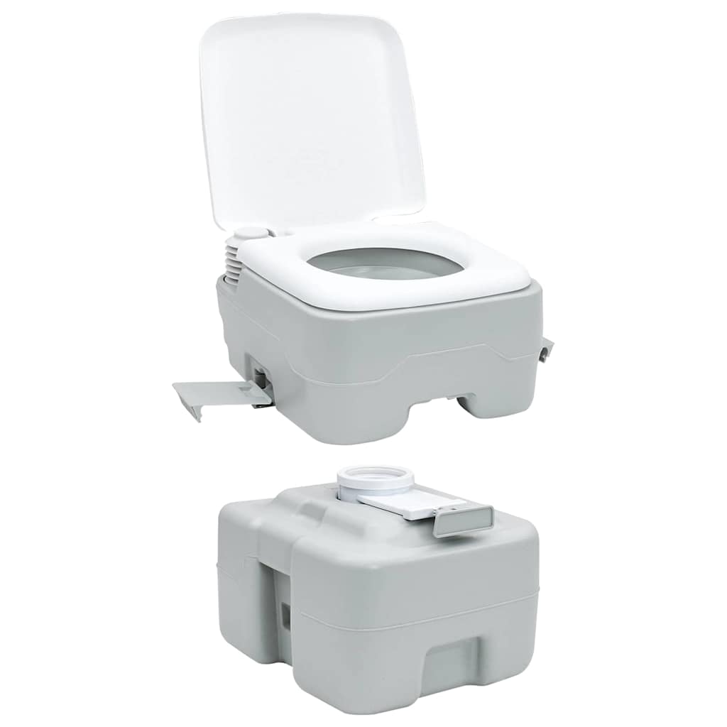 Campingové Wc Šedá A Bílá 41,5 X 36,5 X 42 Cm Polyethylen