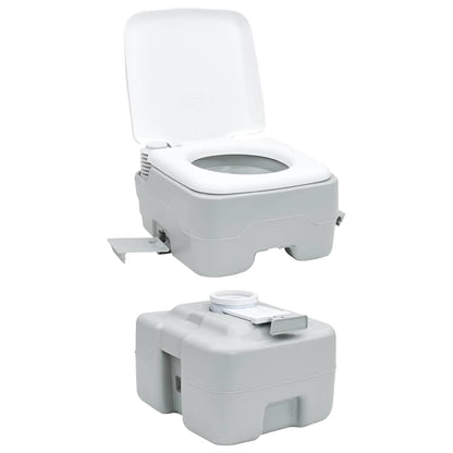 Campingové Wc Šedá A Bílá 41,5 X 36,5 X 42 Cm Polyethylen