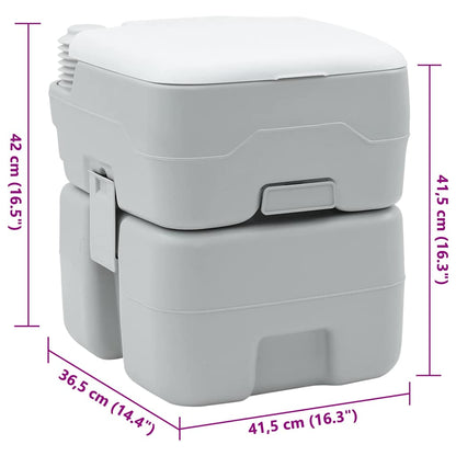 Campingové Wc Šedá A Bílá 41,5 X 36,5 X 42 Cm Polyethylen