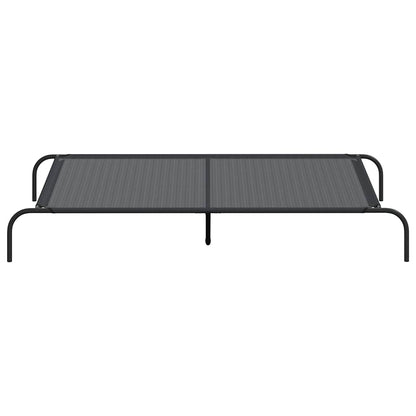 Vyvýšený Pelíšek Pro Psy Černý 150X90X20 Cm Textilén A Ocel