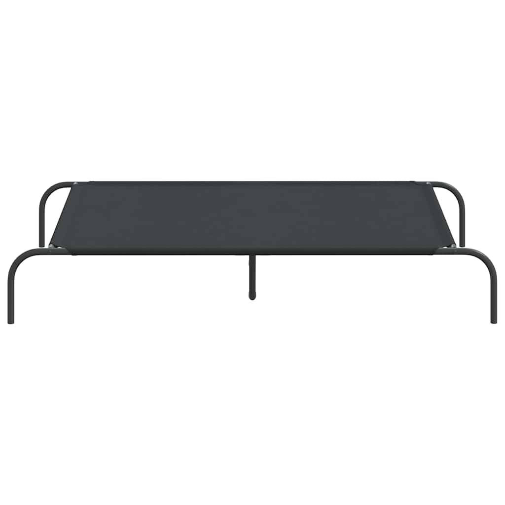Vyvýšený Pelíšek Pro Psy  Černý 130X80X20Cm Oxford Fabric A Ocel
