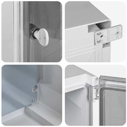 Ovládací Skříň Šedá 37 X 19,5 X 40 Cm Abs Plast