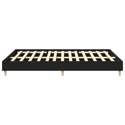 Rám Postele Černý Dub 203 X 153 X 25 Cm Kompozitní Dřevo