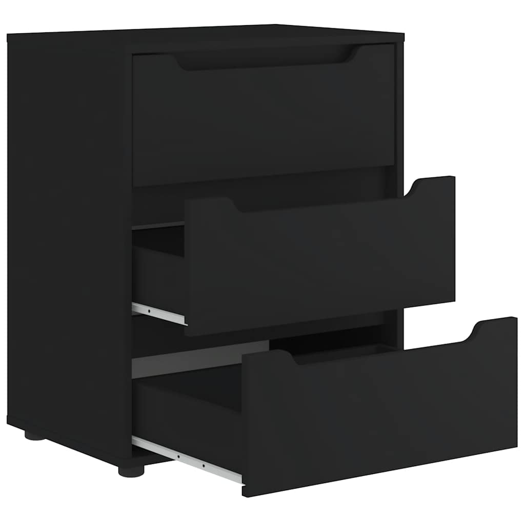 Příborník Visnes Černý 60X40X73 Cm Kompozitní Dřevo