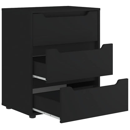 Příborník Visnes Černý 60X40X73 Cm Kompozitní Dřevo