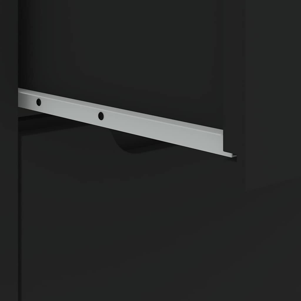 Příborník Visnes Černý 60X40X73 Cm Kompozitní Dřevo