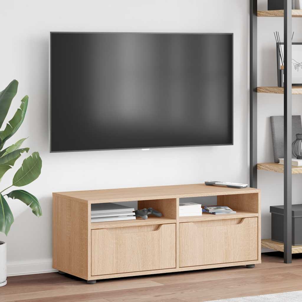 Tv Skříňka Visnes 100X40X38 Cm Kompozitní Dřevo