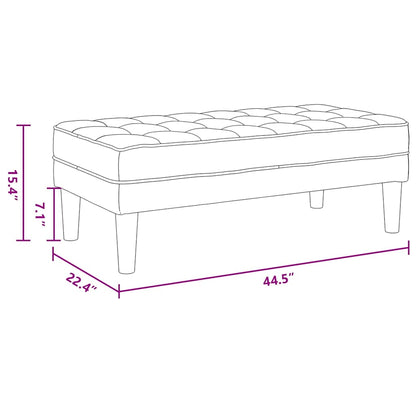 Lavice S Polštářem 113 X 57 X 39 Cm Textil