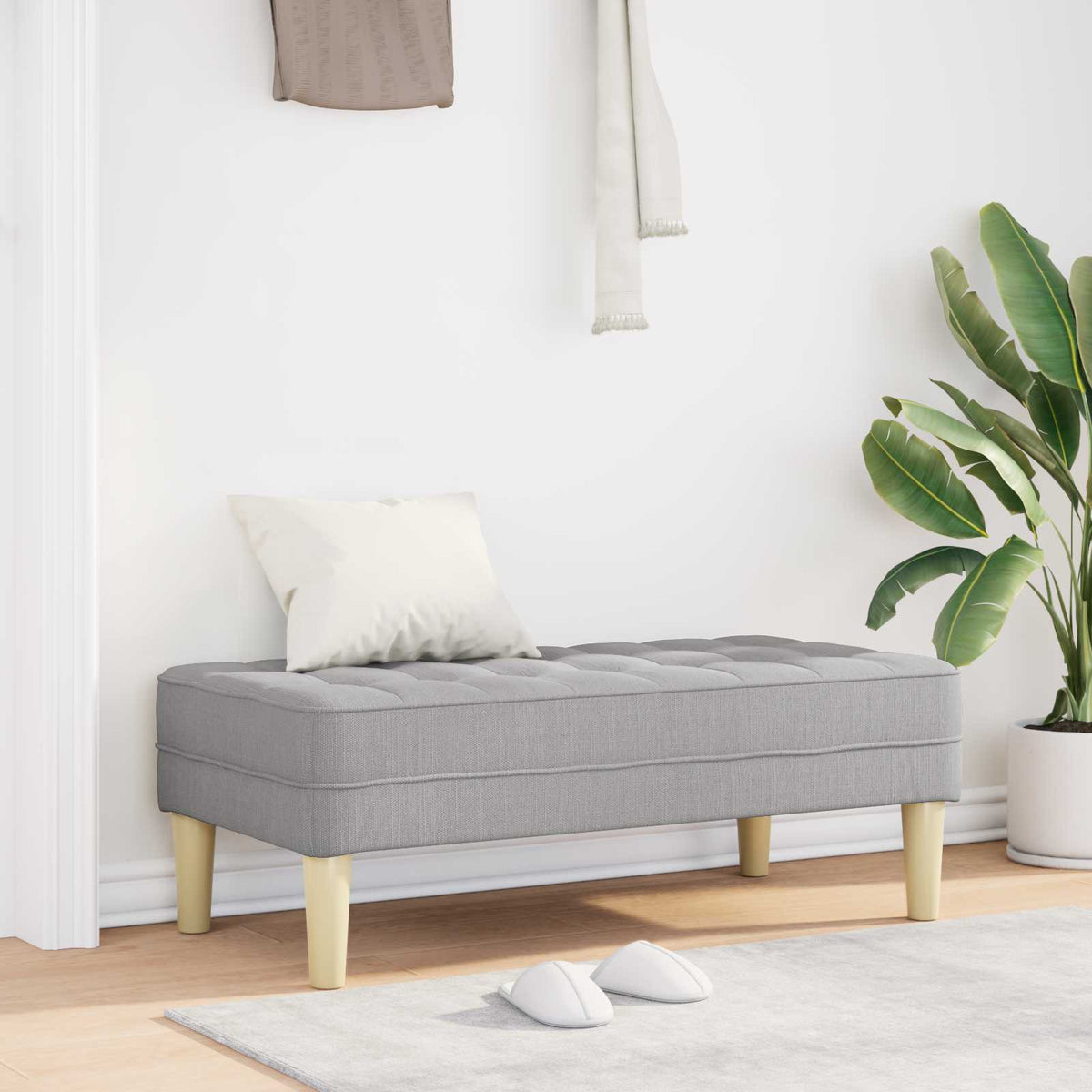 Lavice S Polštářem 113 X 57 X 39 Cm Textil