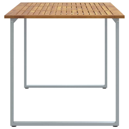 Zahradní Stůl Šedá 160 X 80 X 75 Cm Masivní Akátové Dřevo