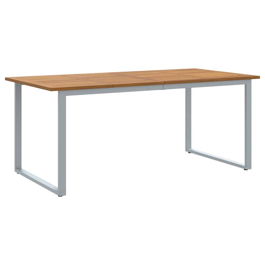 Zahradní Stůl Šedá 180 X 90 X 75 Cm Masivní Akátové Dřevo