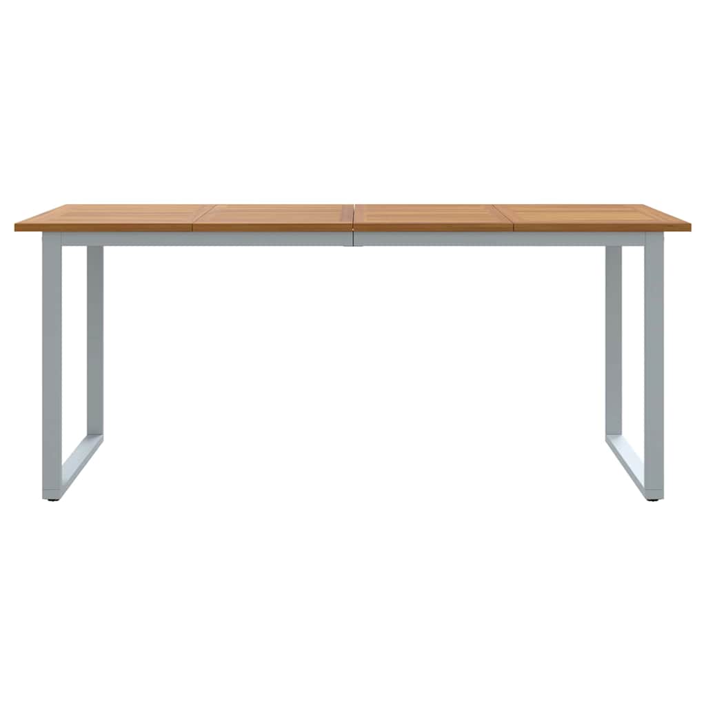 Zahradní Stůl Šedá 180 X 90 X 75 Cm Masivní Akátové Dřevo