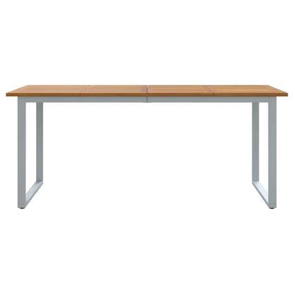 Zahradní Stůl Šedá 180 X 90 X 75 Cm Masivní Akátové Dřevo