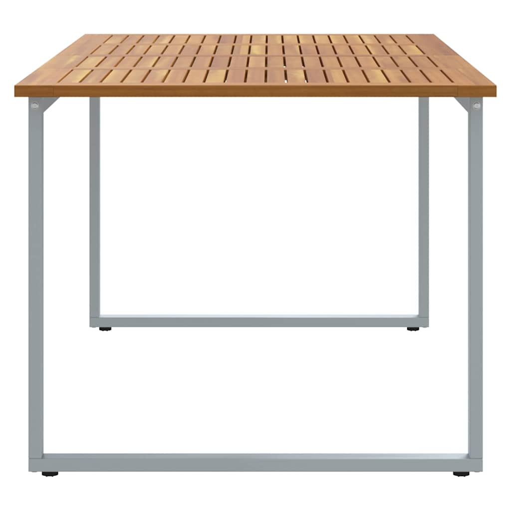 Zahradní Stůl Šedá 180 X 90 X 75 Cm Masivní Akátové Dřevo