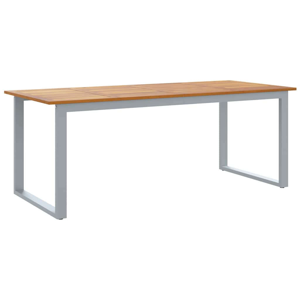 Zahradní Stůl Šedá 200 X 90 X 75 Cm Masivní Akátové Dřevo