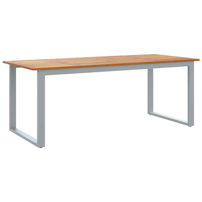 Zahradní Stůl Šedá 200 X 90 X 75 Cm Masivní Akátové Dřevo