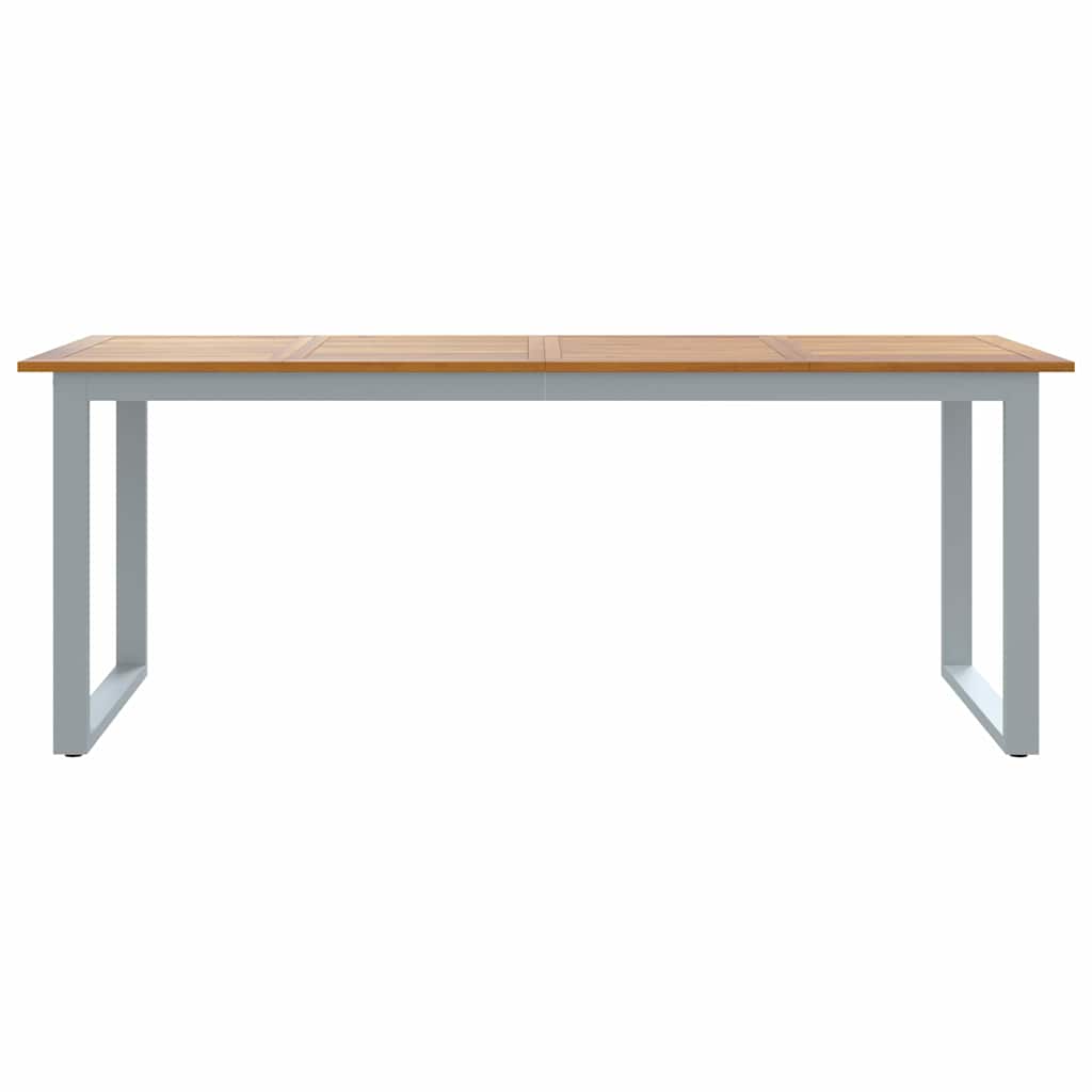 Zahradní Stůl Šedá 200 X 90 X 75 Cm Masivní Akátové Dřevo