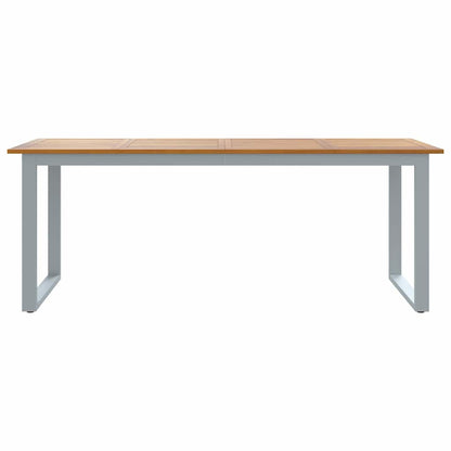 Zahradní Stůl Šedá 200 X 90 X 75 Cm Masivní Akátové Dřevo