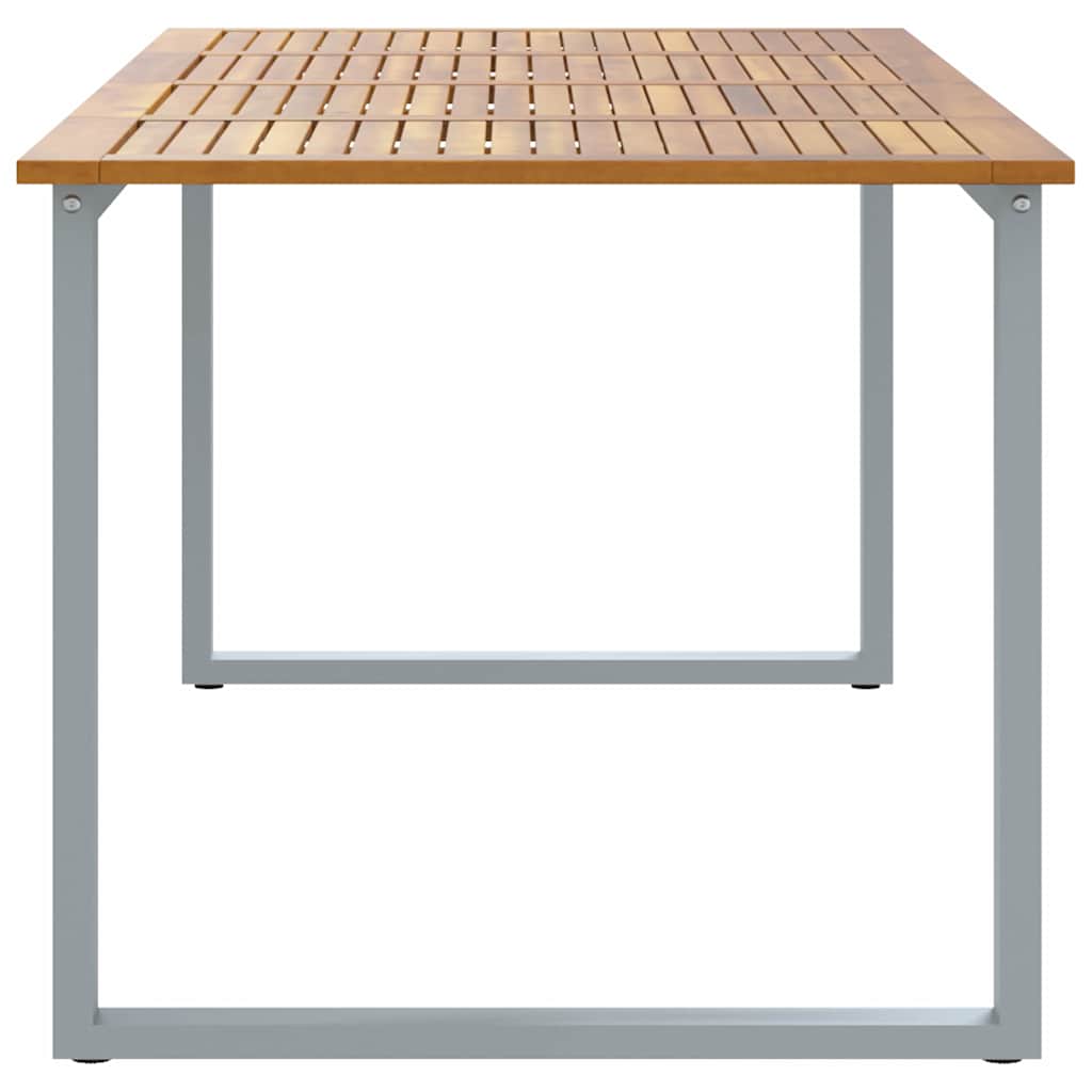 Zahradní Stůl Šedá 200 X 90 X 75 Cm Masivní Akátové Dřevo