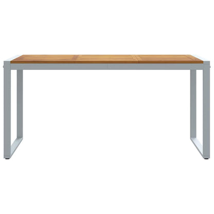 Zahradní Stůl Šedá 160 X 80 X 75 Cm Masivní Akátové Dřevo