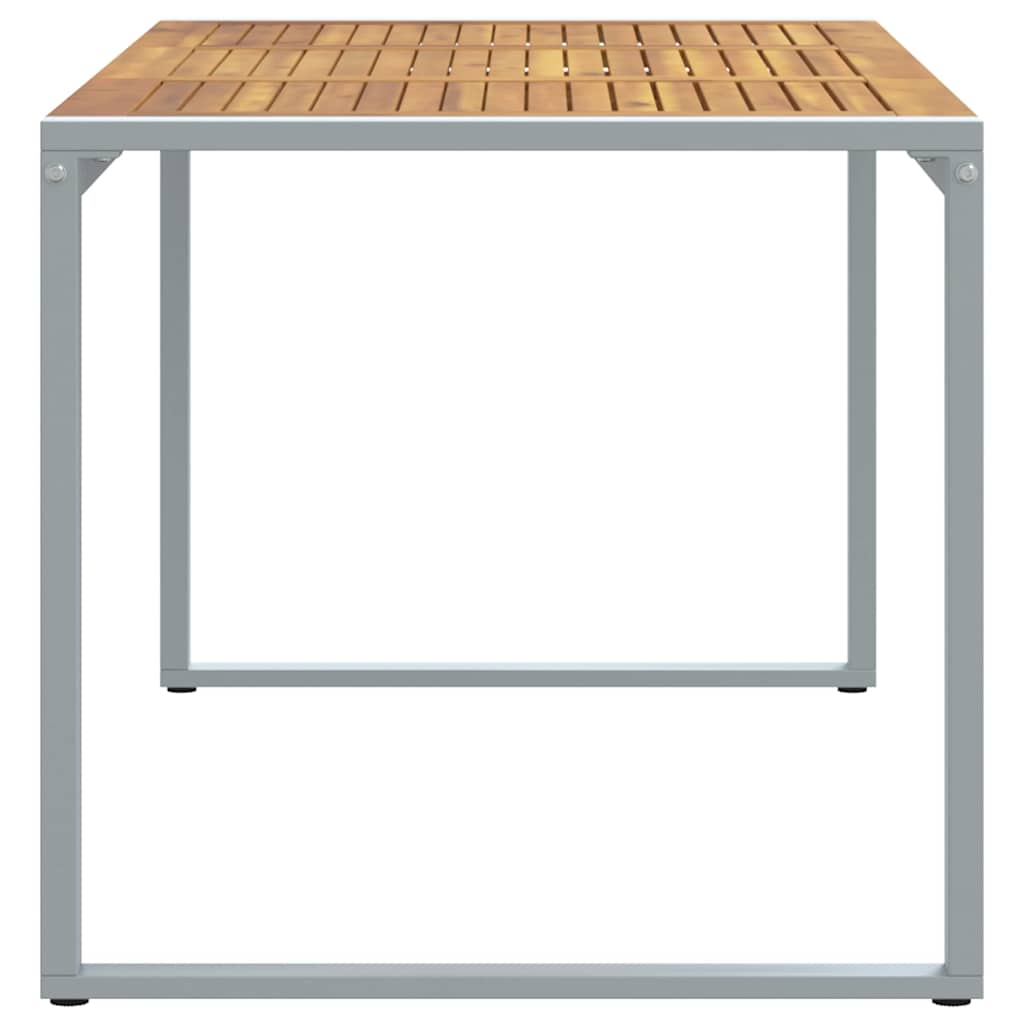 Zahradní Stůl Šedá 160 X 80 X 75 Cm Masivní Akátové Dřevo