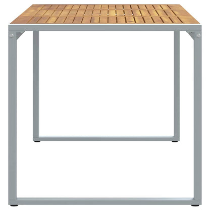 Zahradní Stůl Šedá 160 X 80 X 75 Cm Masivní Akátové Dřevo