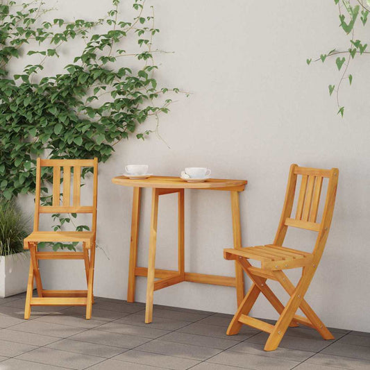 Venkovní Bistro Židle 2 Ks Masivní Akátové Dřevo