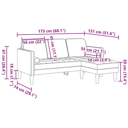 Set Pohovek 2 Ks Polyester