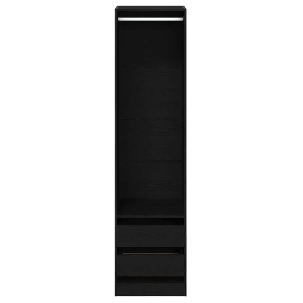 Šatní Skříň Černý Dub 50 X 50 X 200 Cm Kompozitní Dřevo