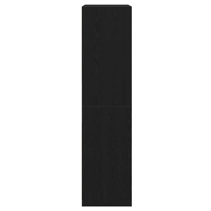 Šatní Skříň Černý Dub 50 X 50 X 200 Cm Kompozitní Dřevo