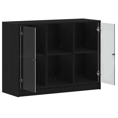 Servírovací Skříň Černý Dub 100 X 37 X 75.5 Cm