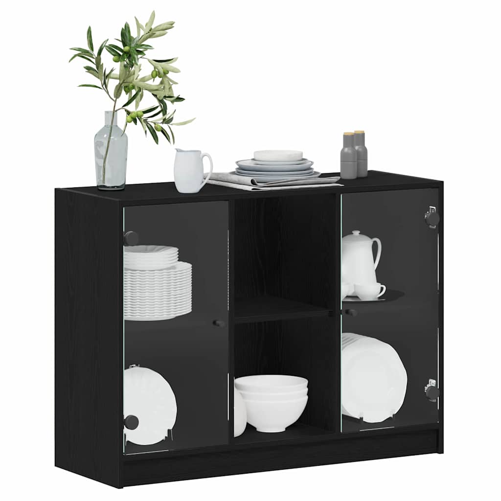 Servírovací Skříň Černý Dub 100 X 37 X 75.5 Cm