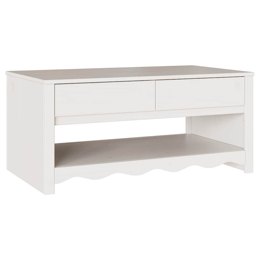 Konferenční Stolek Se Zásuvkou Drammen Bílá 99 X 55 X 45 Cm
