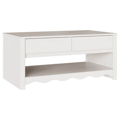 Konferenční Stolek Se Zásuvkou Drammen Bílá 99 X 55 X 45 Cm