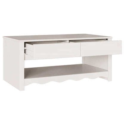 Konferenční Stolek Se Zásuvkou Drammen Bílá 99 X 55 X 45 Cm