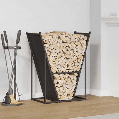 Stojan Na Palivové Dřevo Černý Ocel Válcovaná Za Studena