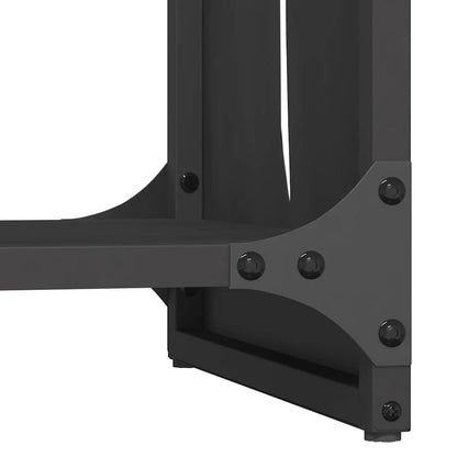 Stojan Na Palivové Dřevo Černý Ocel Válcovaná Za Studena