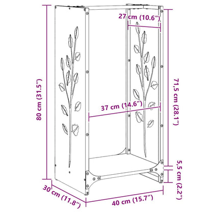 Stojan Na Palivové Dřevo 40X30X80 Cm Z Nerezové Oceli