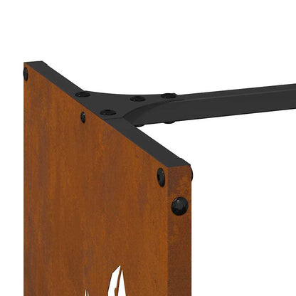 Stojan Na Palivové Dřevo 40X30X80 Cm Povětrnostně Odolná Ocel