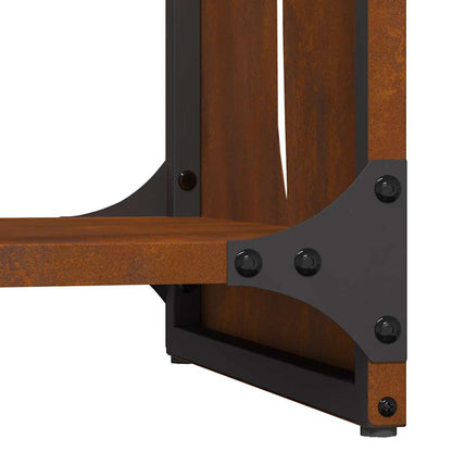 Stojan Na Palivové Dřevo 40X30X80 Cm Povětrnostně Odolná Ocel