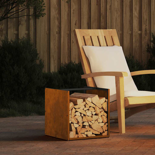 Stojan Na Palivové Dřevo 40X40X40 Cm Povětrnostně Odolná Ocel