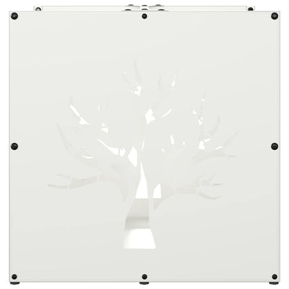 Stojan Na Palivové Dřevo Bílý Ocel Válcovaná Za Studena