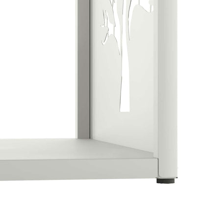 Stojan Na Palivové Dřevo Bílý Ocel Válcovaná Za Studena