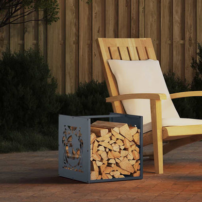 Stojan Na Palivové Dřevo Antracit Ocel Válcovaná Za Studena