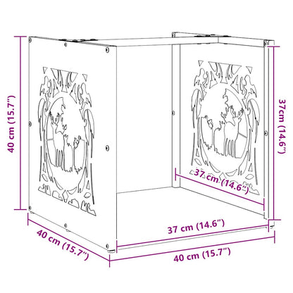 Stojan Na Palivové Dřevo Olive Green Ocel Válcovaná Za Studena