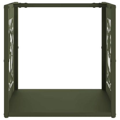 Stojan Na Palivové Dřevo Olive Green Ocel Válcovaná Za Studena