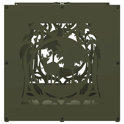 Stojan Na Palivové Dřevo Olive Green Ocel Válcovaná Za Studena