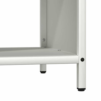 Stojan Na Palivové Dřevo S Dřevěnou Horní Deskou Bílý